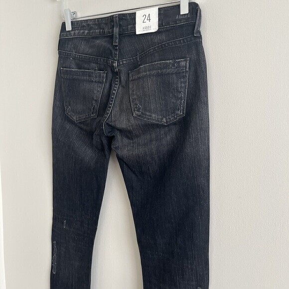 NWT Agolde Chloe Jeans distressed Size 24 Black - Picture 13 of 16